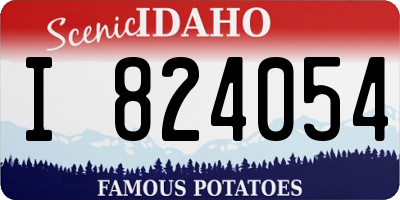 ID license plate I824054