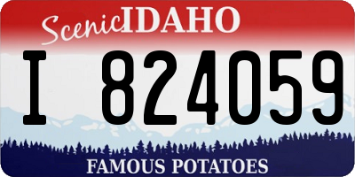 ID license plate I824059