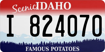 ID license plate I824070
