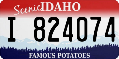 ID license plate I824074