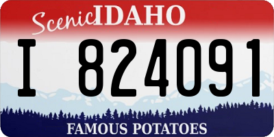 ID license plate I824091