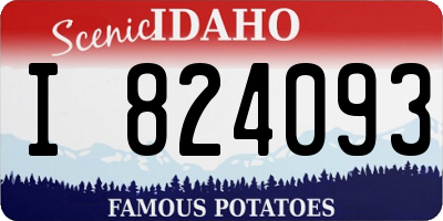 ID license plate I824093