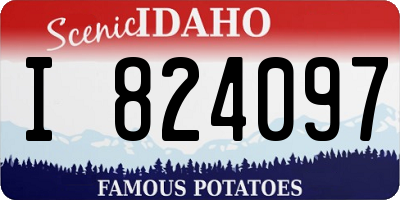 ID license plate I824097