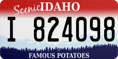 ID license plate I824098