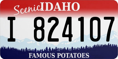 ID license plate I824107