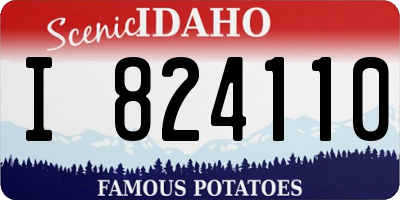 ID license plate I824110