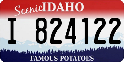 ID license plate I824122