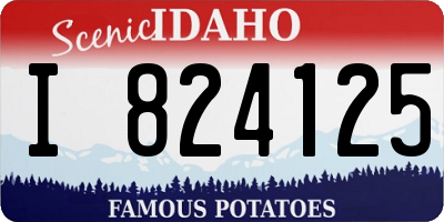 ID license plate I824125