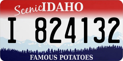 ID license plate I824132