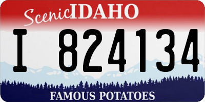 ID license plate I824134