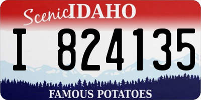 ID license plate I824135