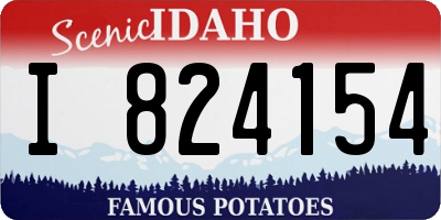 ID license plate I824154