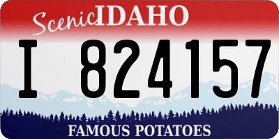 ID license plate I824157
