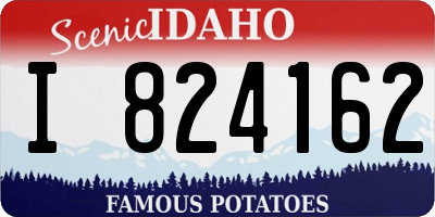 ID license plate I824162