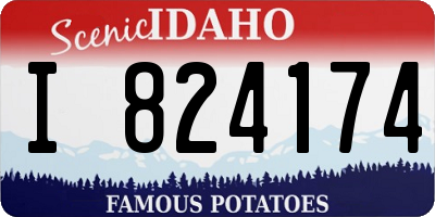 ID license plate I824174