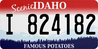 ID license plate I824182