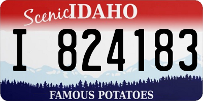 ID license plate I824183