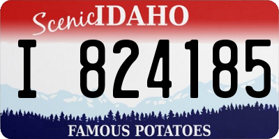 ID license plate I824185