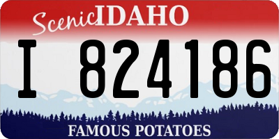 ID license plate I824186