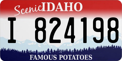 ID license plate I824198