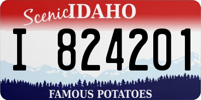 ID license plate I824201
