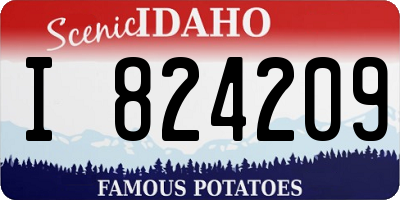ID license plate I824209
