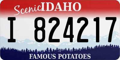 ID license plate I824217