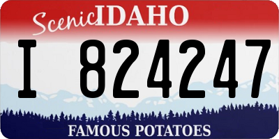 ID license plate I824247