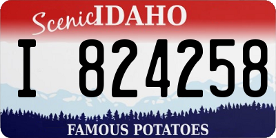 ID license plate I824258