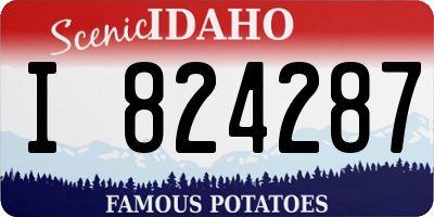 ID license plate I824287