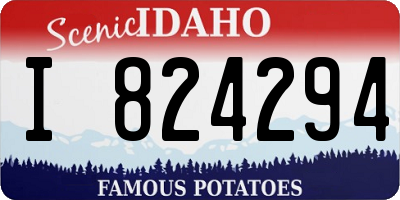 ID license plate I824294
