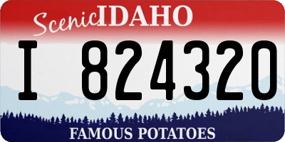 ID license plate I824320