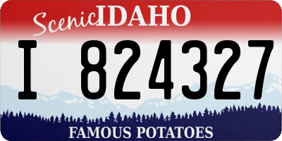 ID license plate I824327