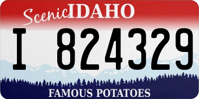 ID license plate I824329