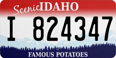 ID license plate I824347