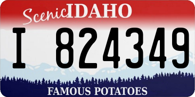 ID license plate I824349