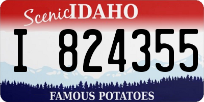 ID license plate I824355