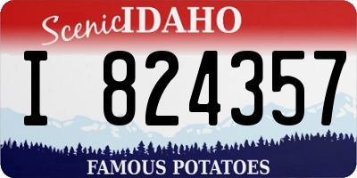 ID license plate I824357
