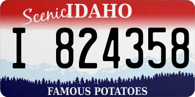 ID license plate I824358