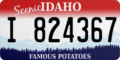 ID license plate I824367