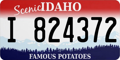 ID license plate I824372
