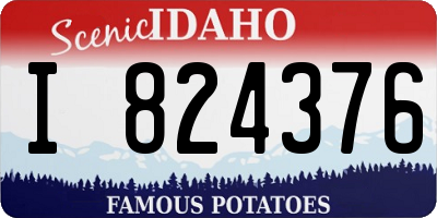 ID license plate I824376