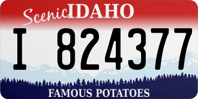 ID license plate I824377