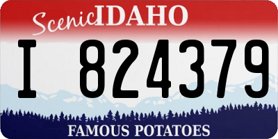 ID license plate I824379
