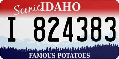 ID license plate I824383