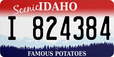 ID license plate I824384