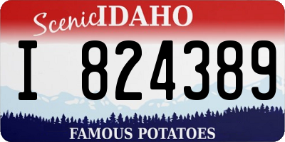 ID license plate I824389