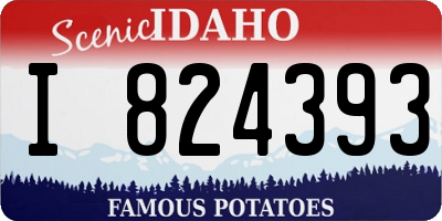 ID license plate I824393