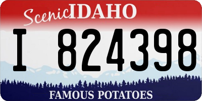 ID license plate I824398