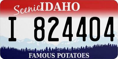 ID license plate I824404